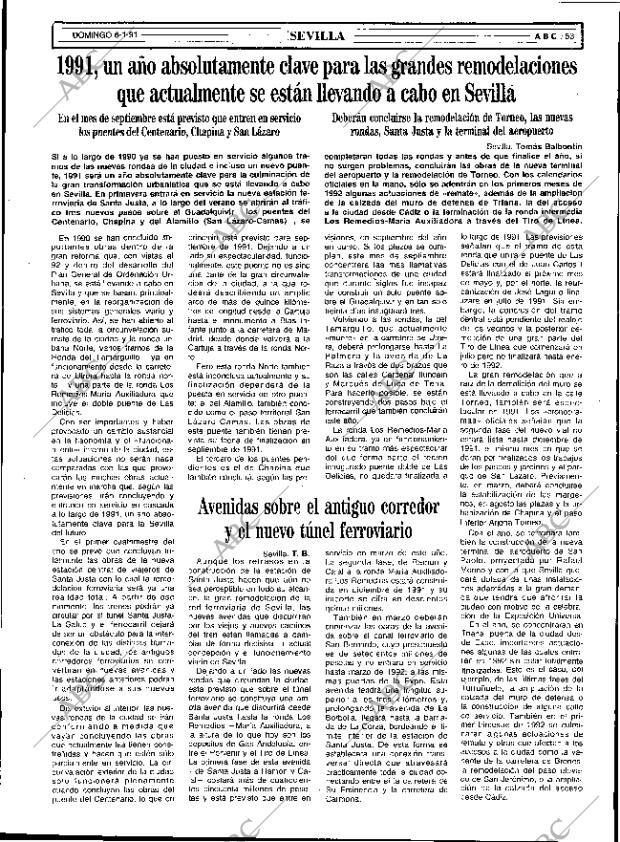 ABC SEVILLA 06-01-1991 página 53