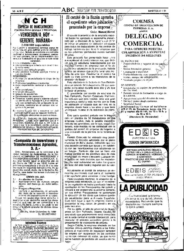 ABC SEVILLA 08-01-1991 página 58