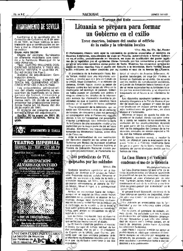 ABC SEVILLA 14-01-1991 página 28
