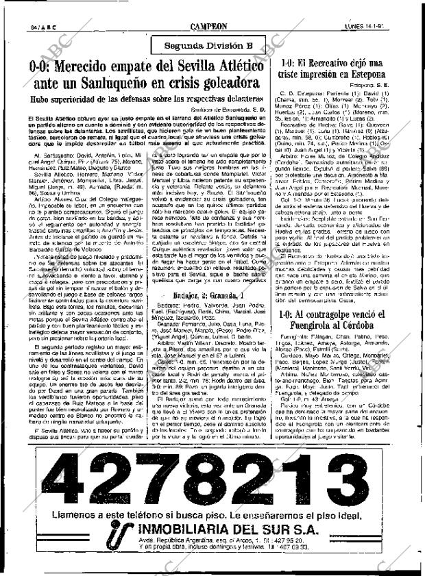 ABC SEVILLA 14-01-1991 página 64