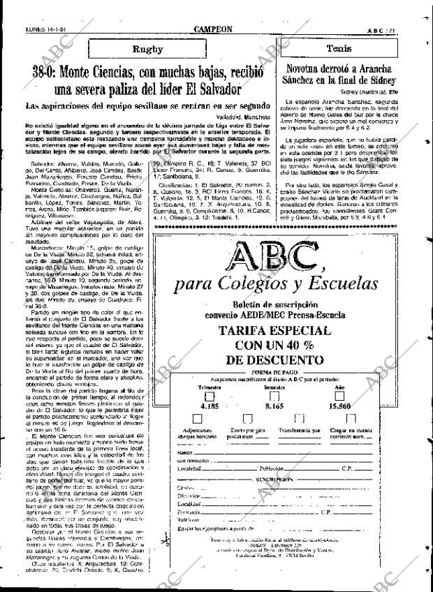 ABC SEVILLA 14-01-1991 página 71