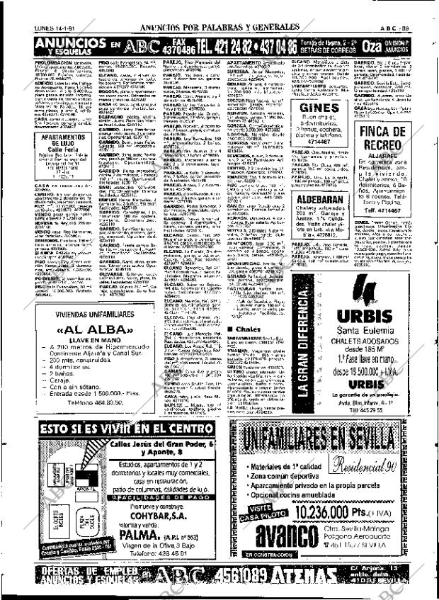 ABC SEVILLA 14-01-1991 página 89