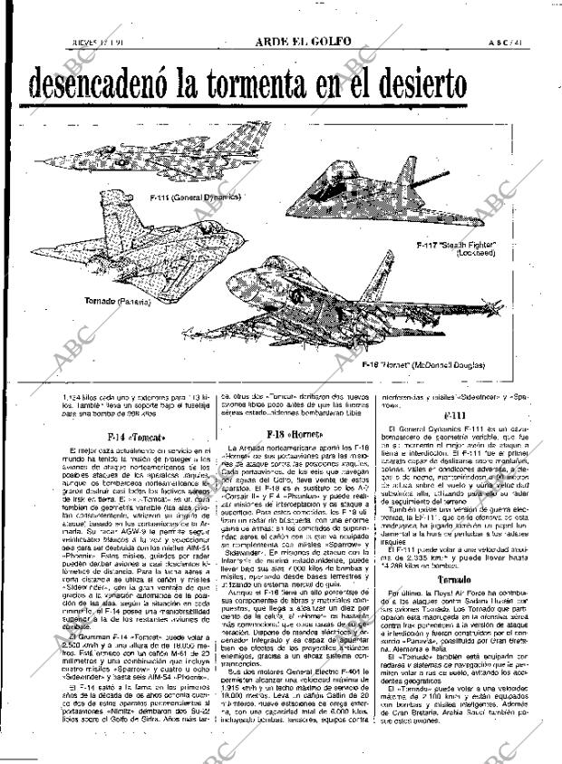 ABC MADRID 17-01-1991 página 41