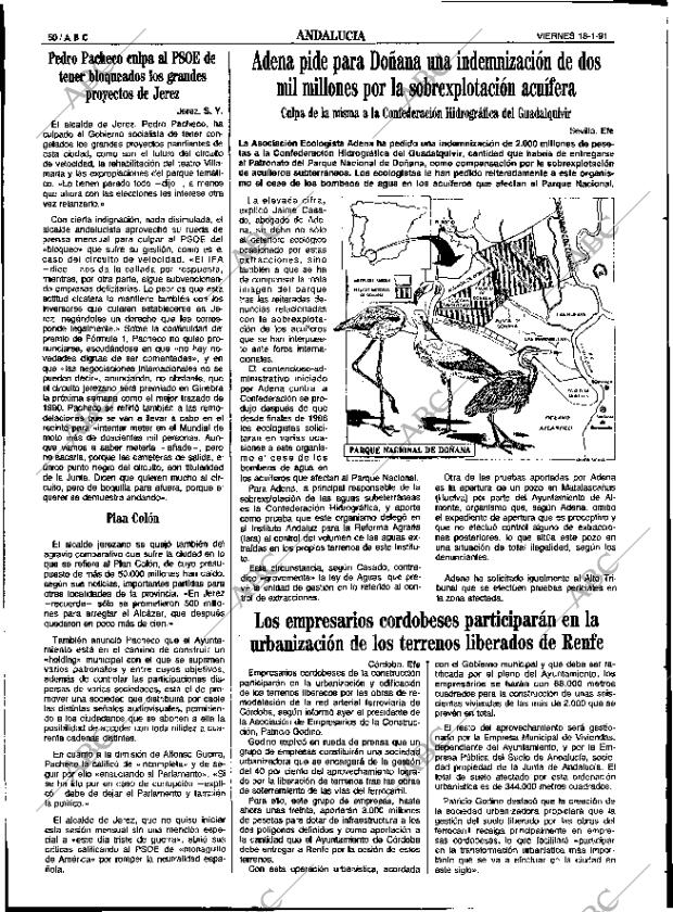 ABC SEVILLA 18-01-1991 página 50