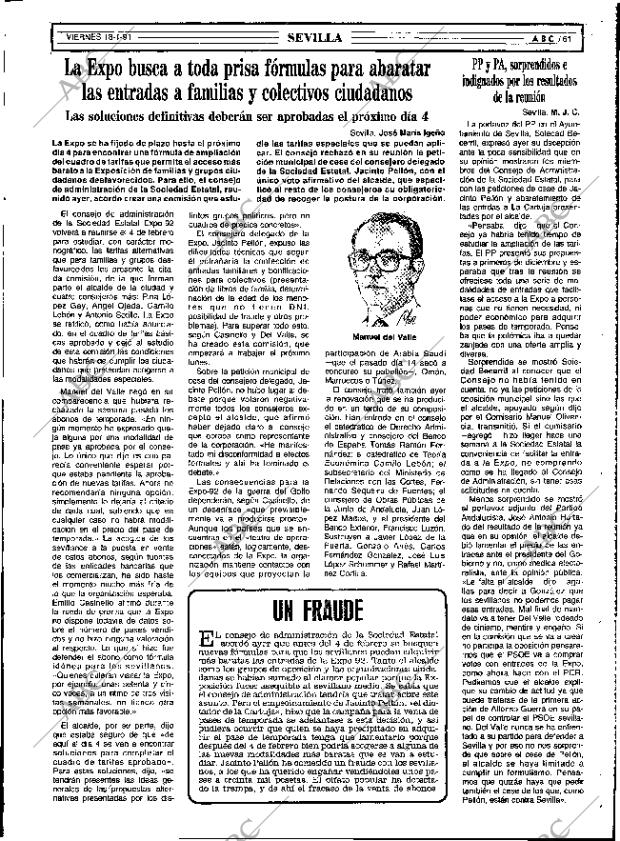 ABC SEVILLA 18-01-1991 página 61
