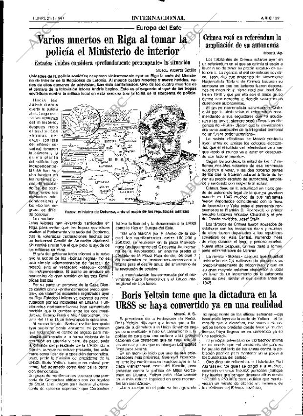 ABC MADRID 21-01-1991 página 39