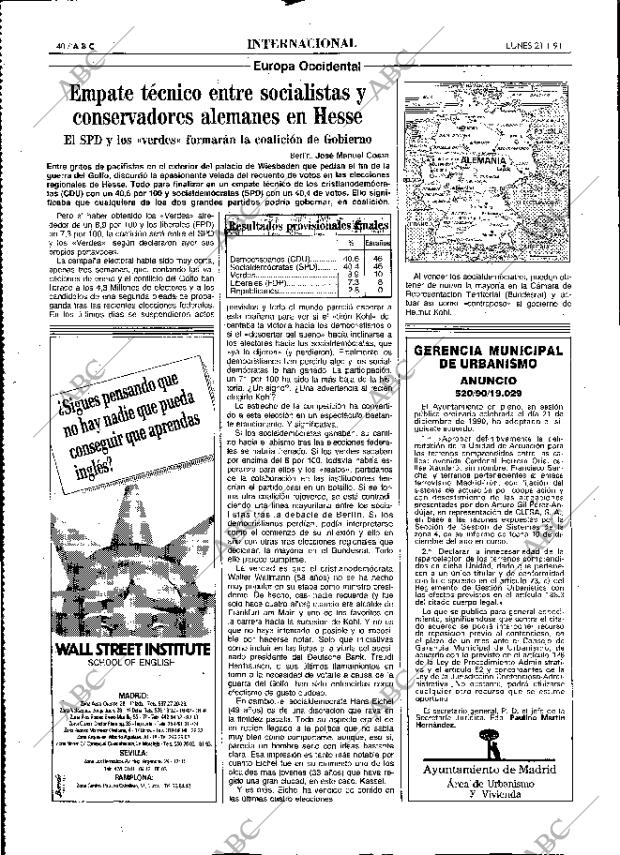 ABC MADRID 21-01-1991 página 40