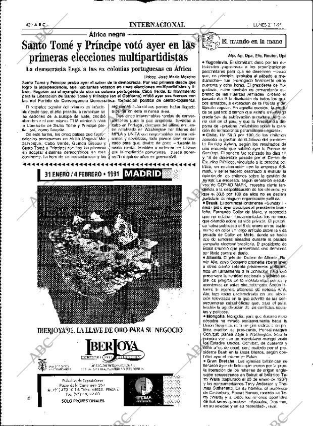 ABC MADRID 21-01-1991 página 42