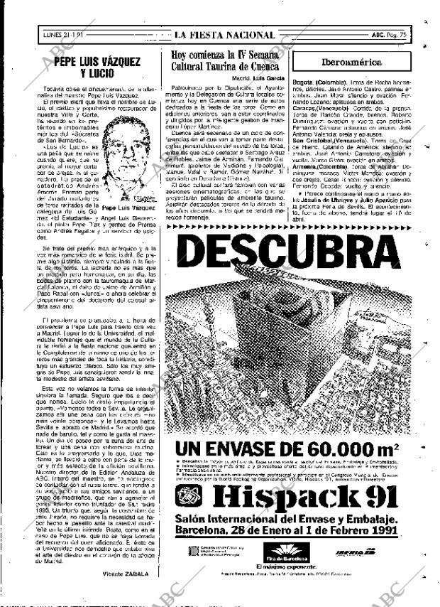 ABC MADRID 21-01-1991 página 75