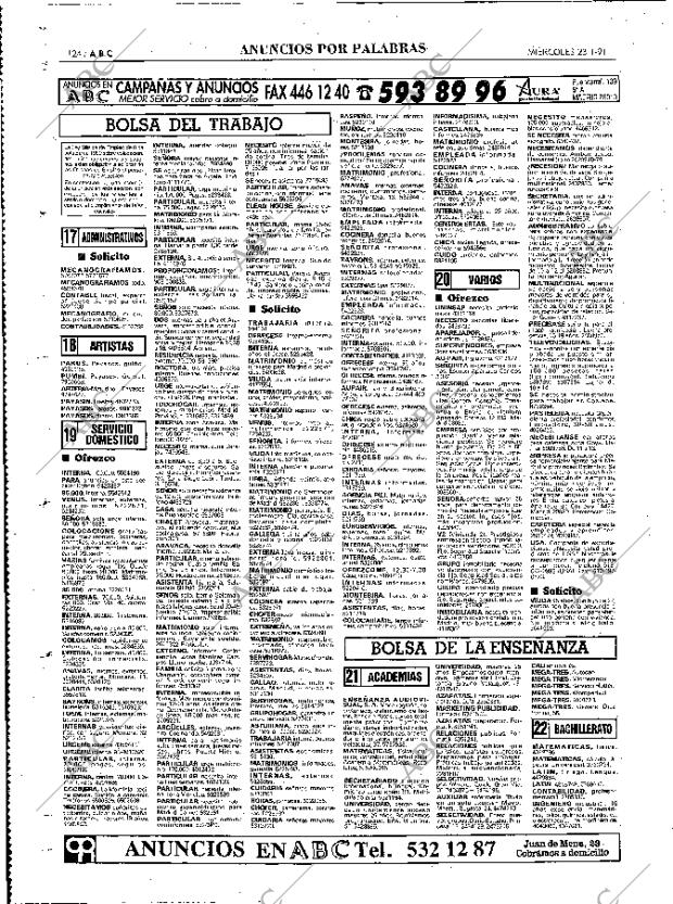 ABC MADRID 23-01-1991 página 124