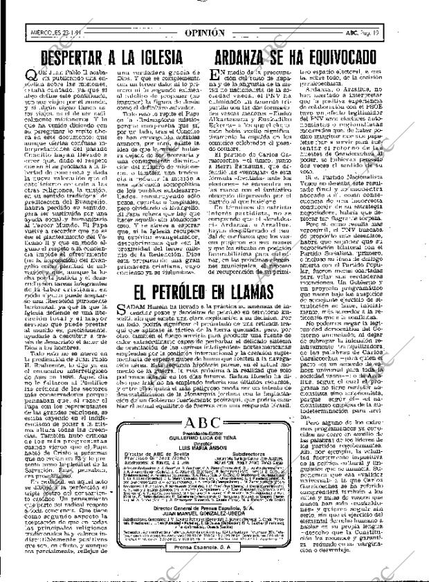 ABC MADRID 23-01-1991 página 19