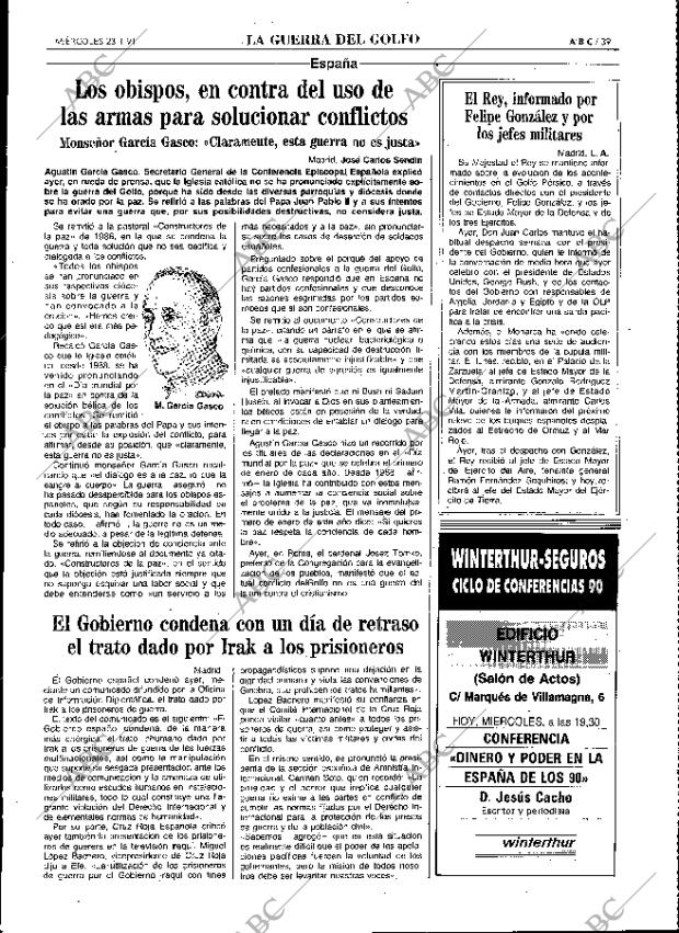 ABC MADRID 23-01-1991 página 39