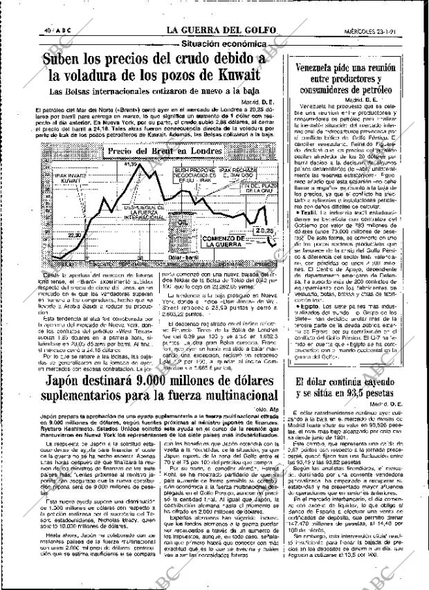 ABC MADRID 23-01-1991 página 40