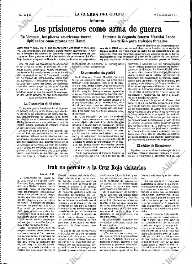 ABC MADRID 23-01-1991 página 42