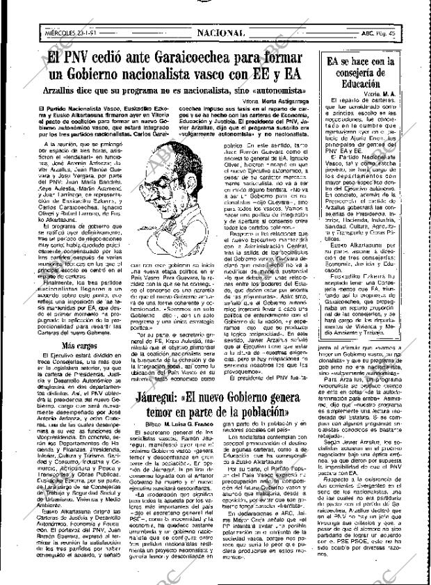 ABC MADRID 23-01-1991 página 45