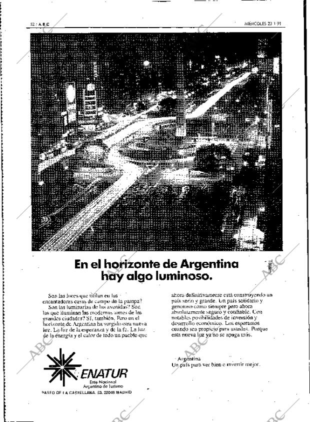 ABC MADRID 23-01-1991 página 52