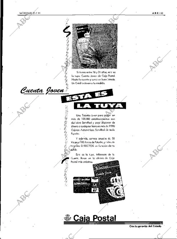 ABC MADRID 23-01-1991 página 63