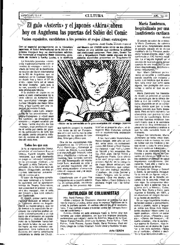 ABC MADRID 23-01-1991 página 65