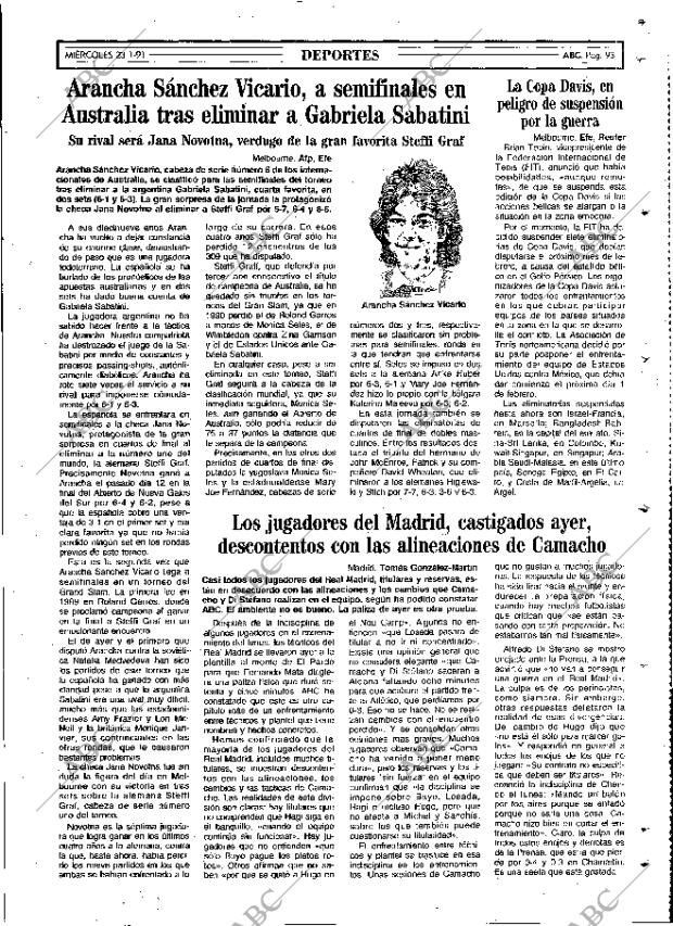 ABC MADRID 23-01-1991 página 93