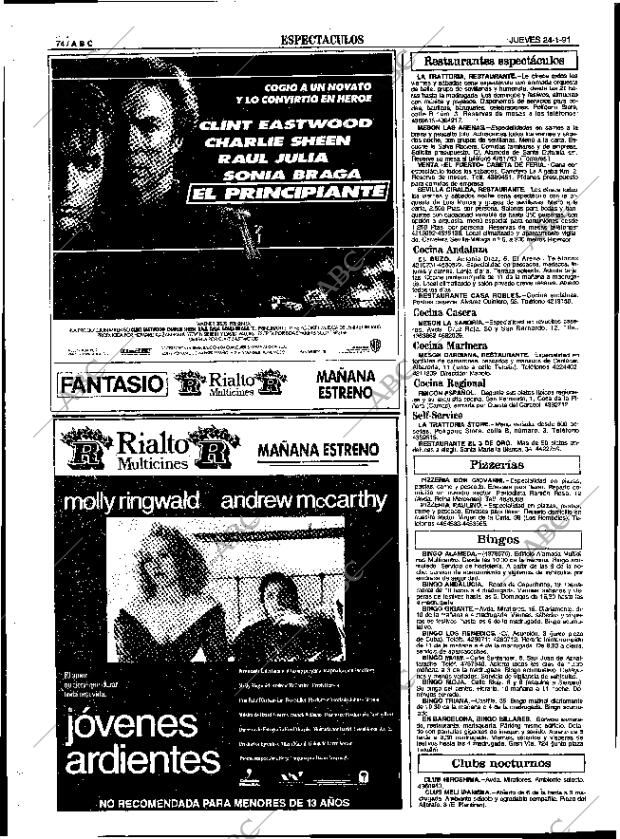 ABC SEVILLA 24-01-1991 página 74
