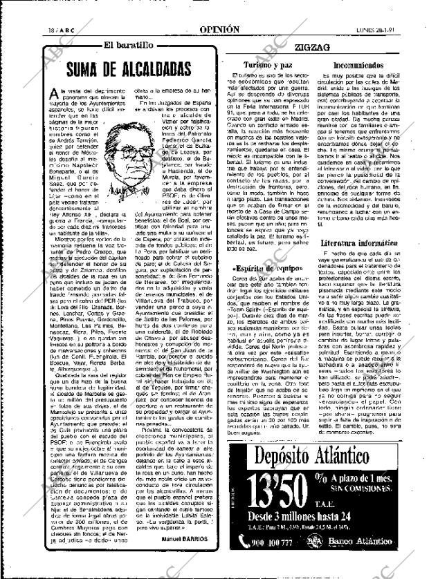 ABC MADRID 28-01-1991 página 18