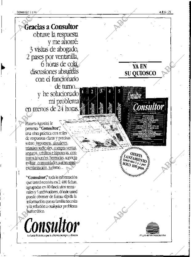 ABC MADRID 03-02-1991 página 75