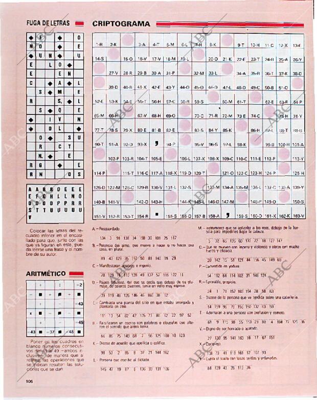 BLANCO Y NEGRO MADRID 10-02-1991 página 106