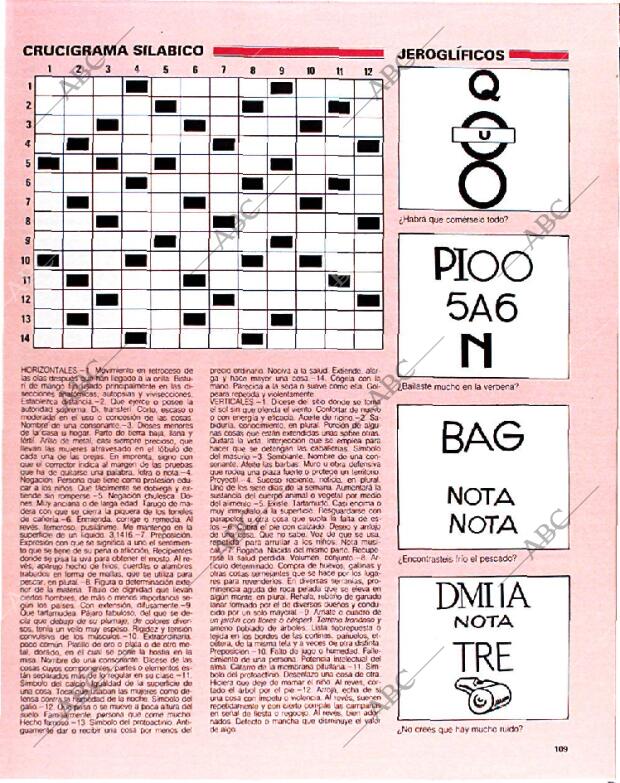 BLANCO Y NEGRO MADRID 10-02-1991 página 109