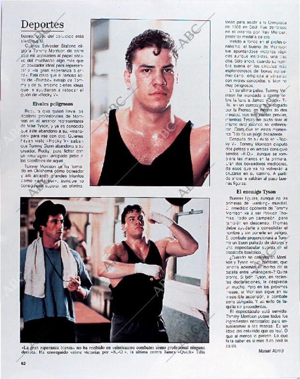 BLANCO Y NEGRO MADRID 10-02-1991 página 62