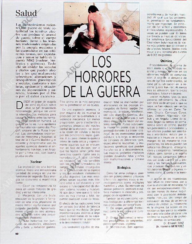 BLANCO Y NEGRO MADRID 10-02-1991 página 90