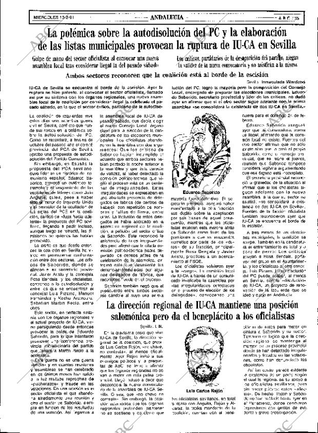 ABC SEVILLA 13-02-1991 página 35