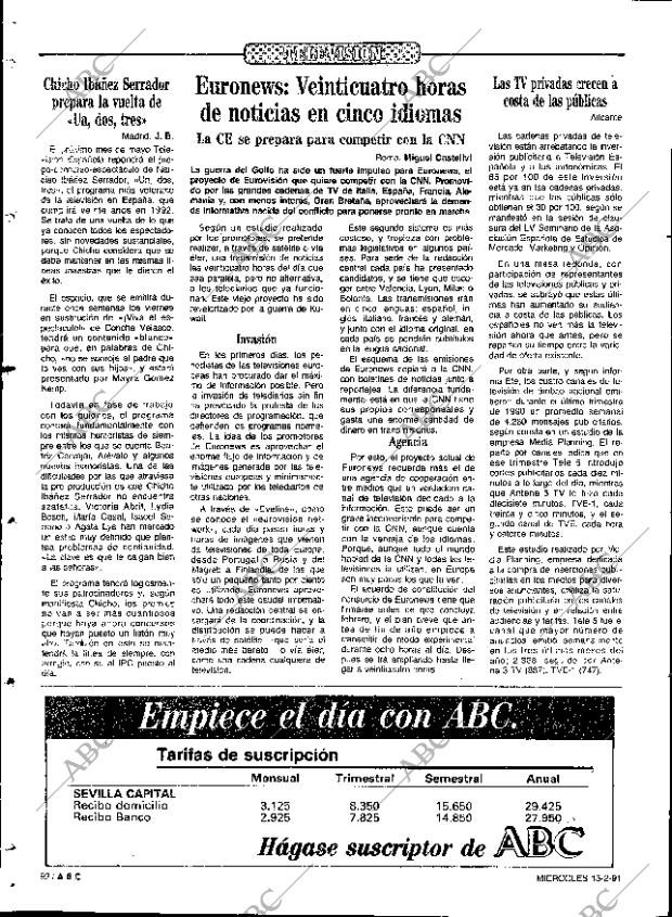ABC SEVILLA 13-02-1991 página 92