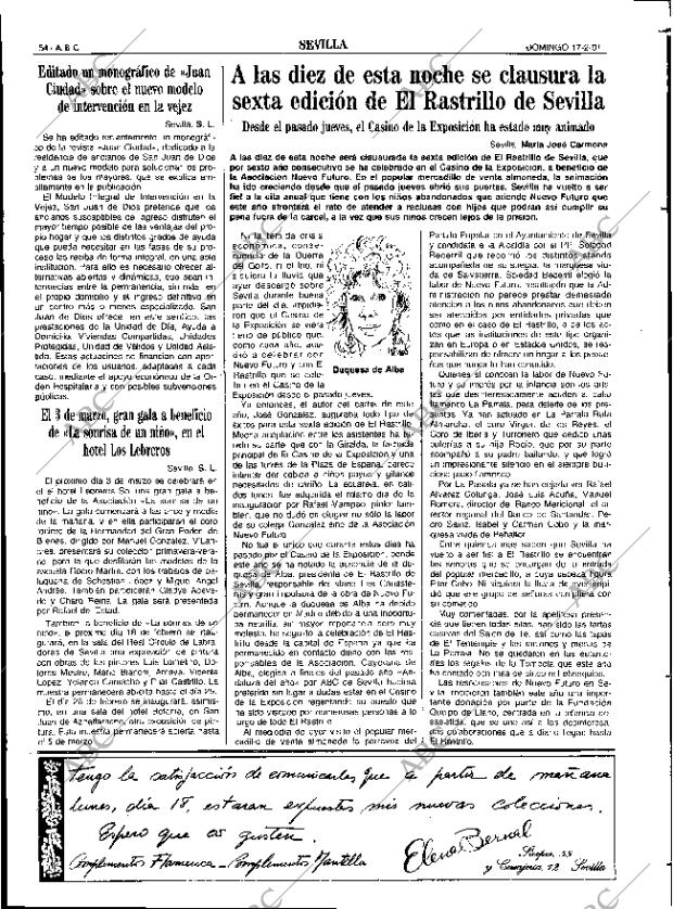 ABC SEVILLA 17-02-1991 página 54