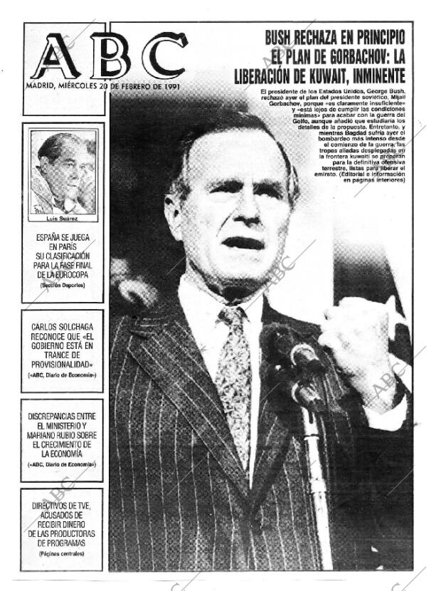 ABC MADRID 20-02-1991 página 1