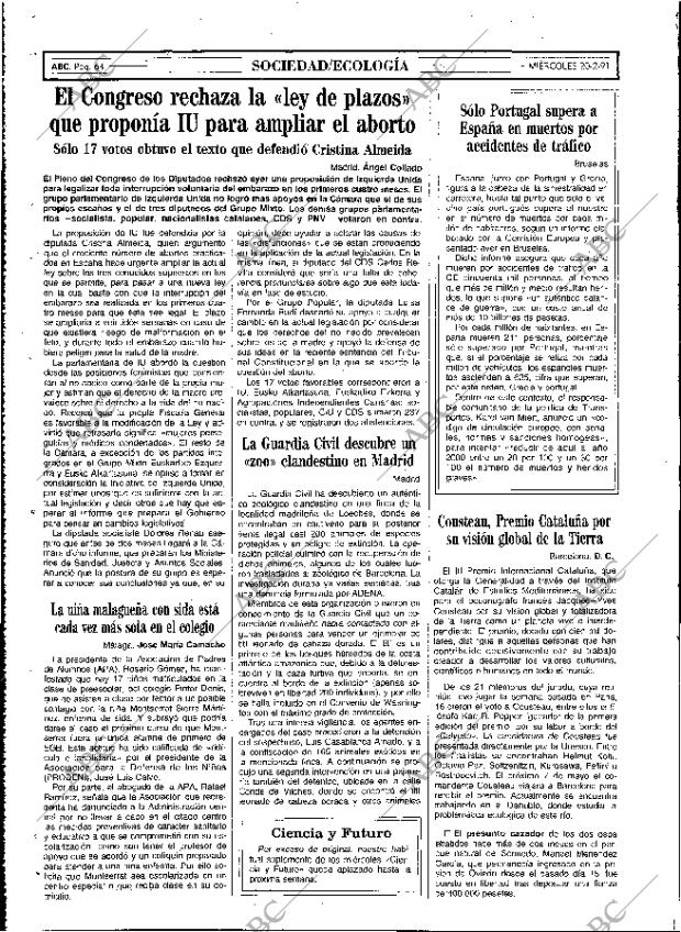 ABC MADRID 20-02-1991 página 64