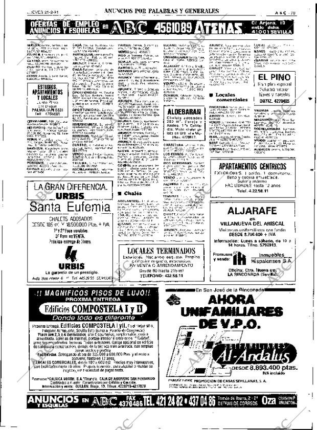 ABC SEVILLA 21-02-1991 página 79