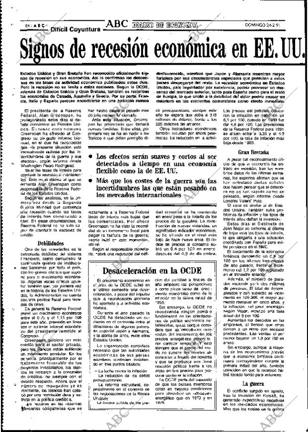 ABC MADRID 24-02-1991 página 84