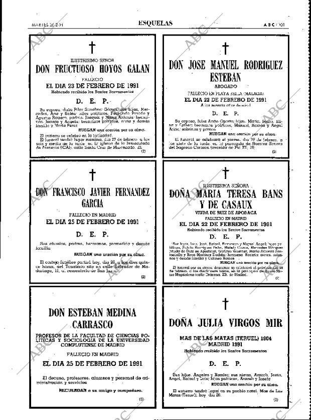 ABC MADRID 26-02-1991 página 101