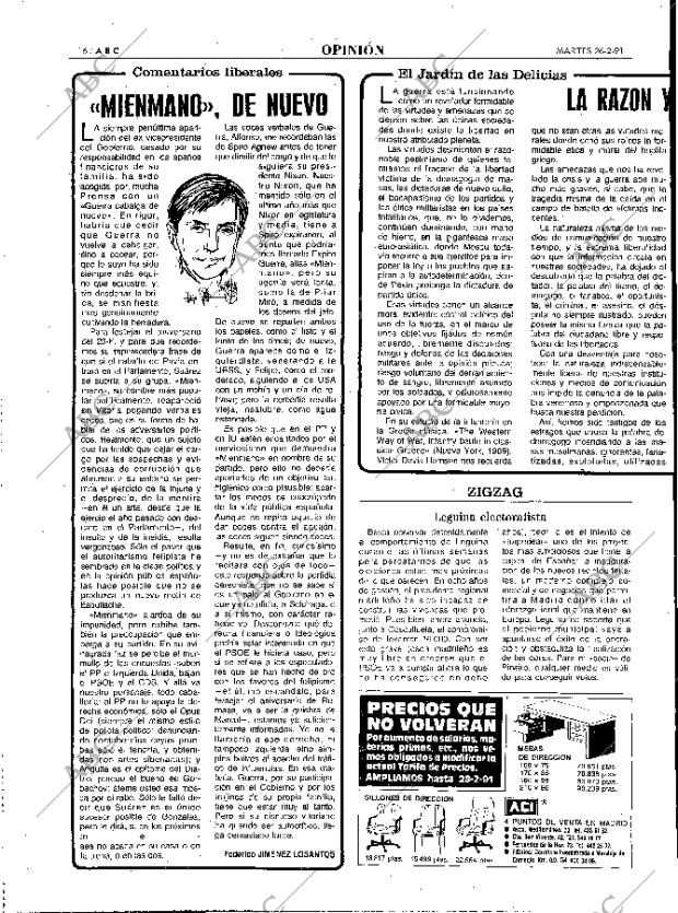 ABC MADRID 26-02-1991 página 16