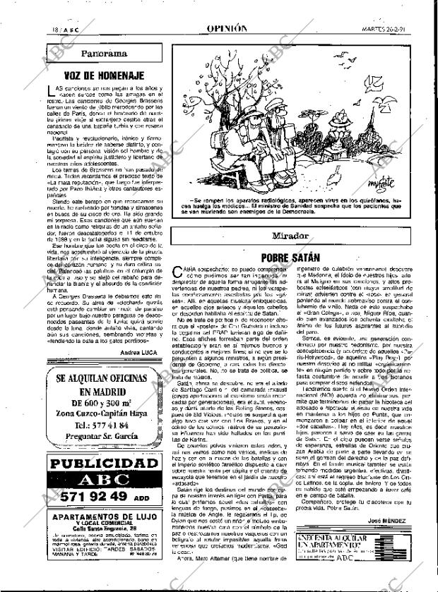 ABC MADRID 26-02-1991 página 18