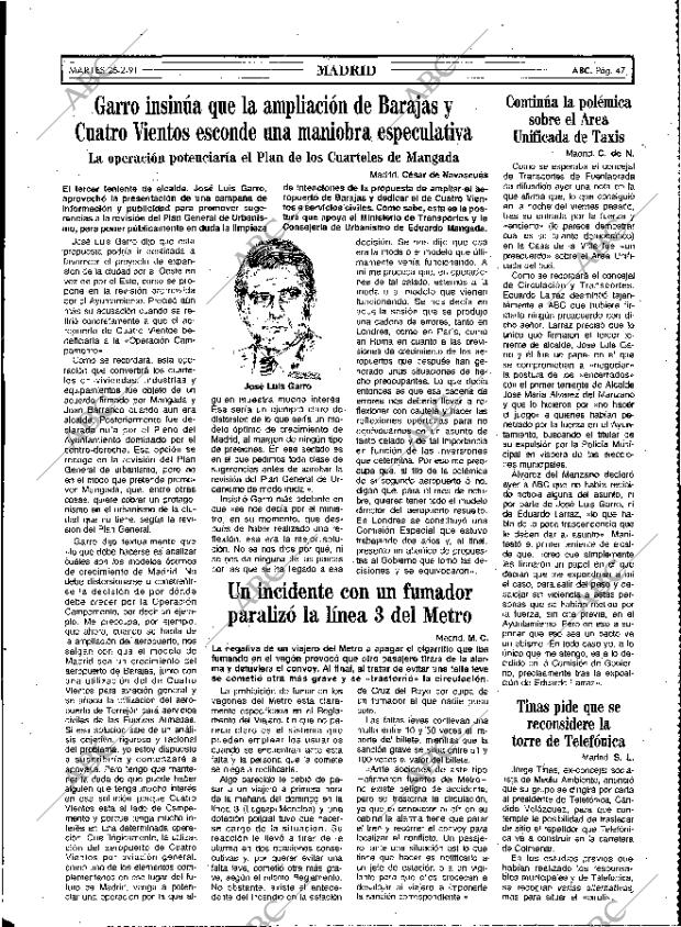 ABC MADRID 26-02-1991 página 47