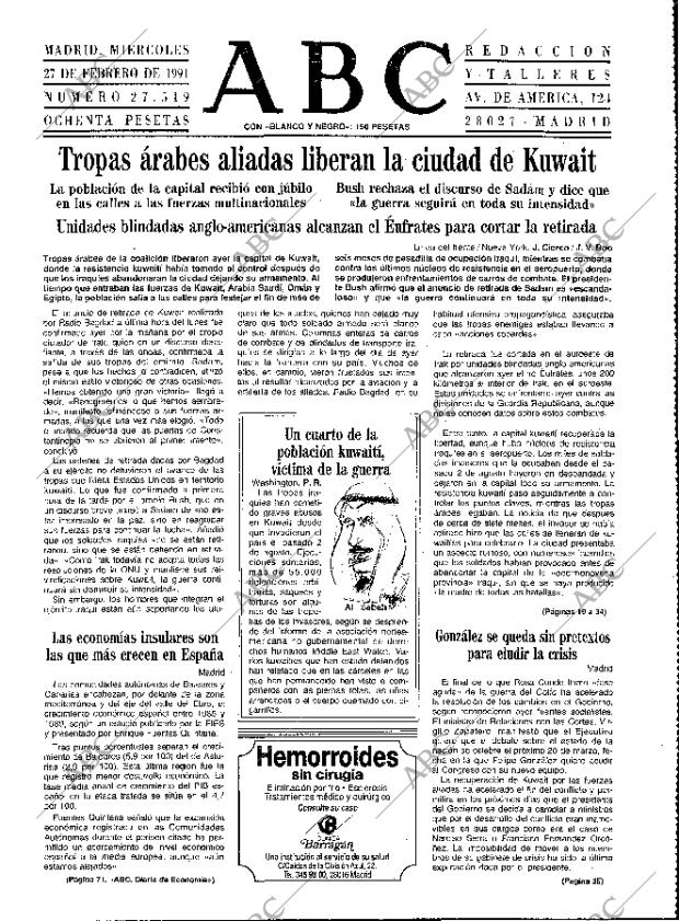 ABC MADRID 27-02-1991 página 13