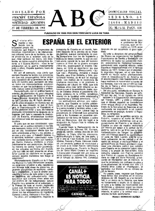 ABC MADRID 27-02-1991 página 3