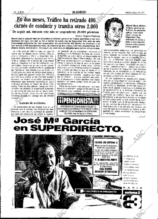 ABC MADRID 27-02-1991 página 44