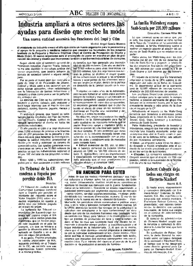 ABC MADRID 27-02-1991 página 73