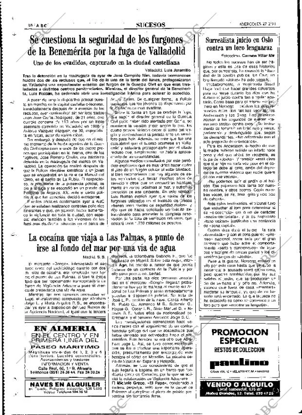 ABC MADRID 27-02-1991 página 84