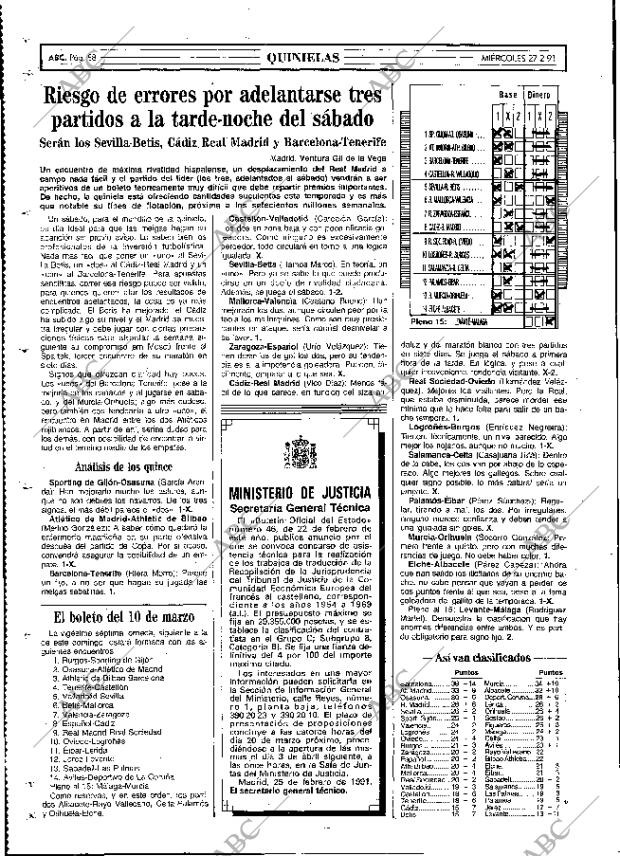 ABC MADRID 27-02-1991 página 88