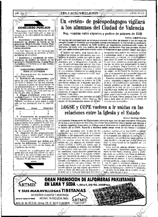 ABC MADRID 28-02-1991 página 52