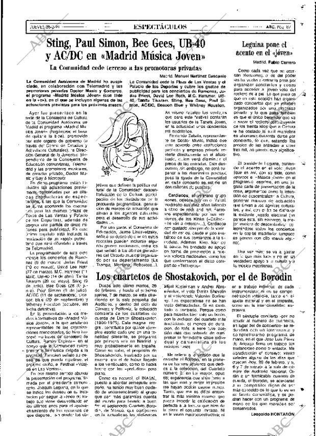 ABC MADRID 28-02-1991 página 87