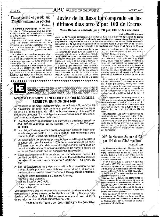 ABC MADRID 01-03-1991 página 70